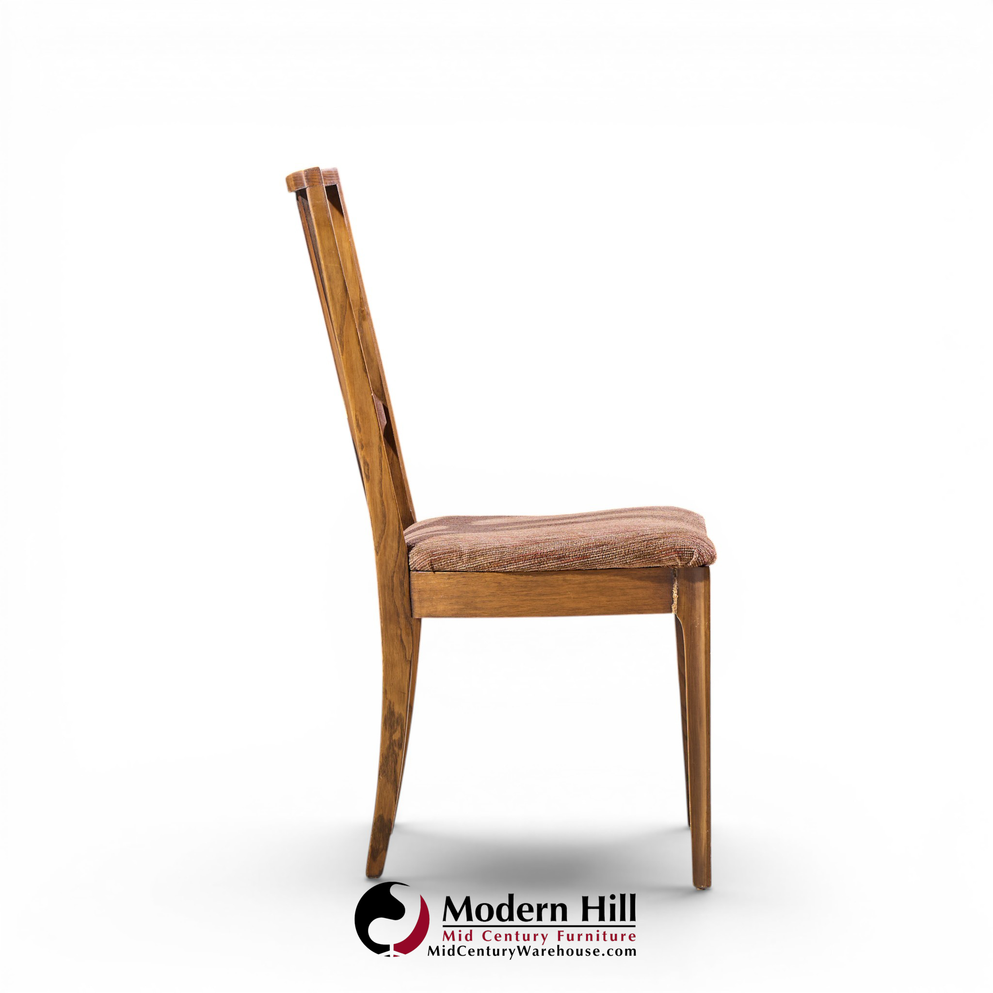 broyhill brasilia mid century walnut side dining chair