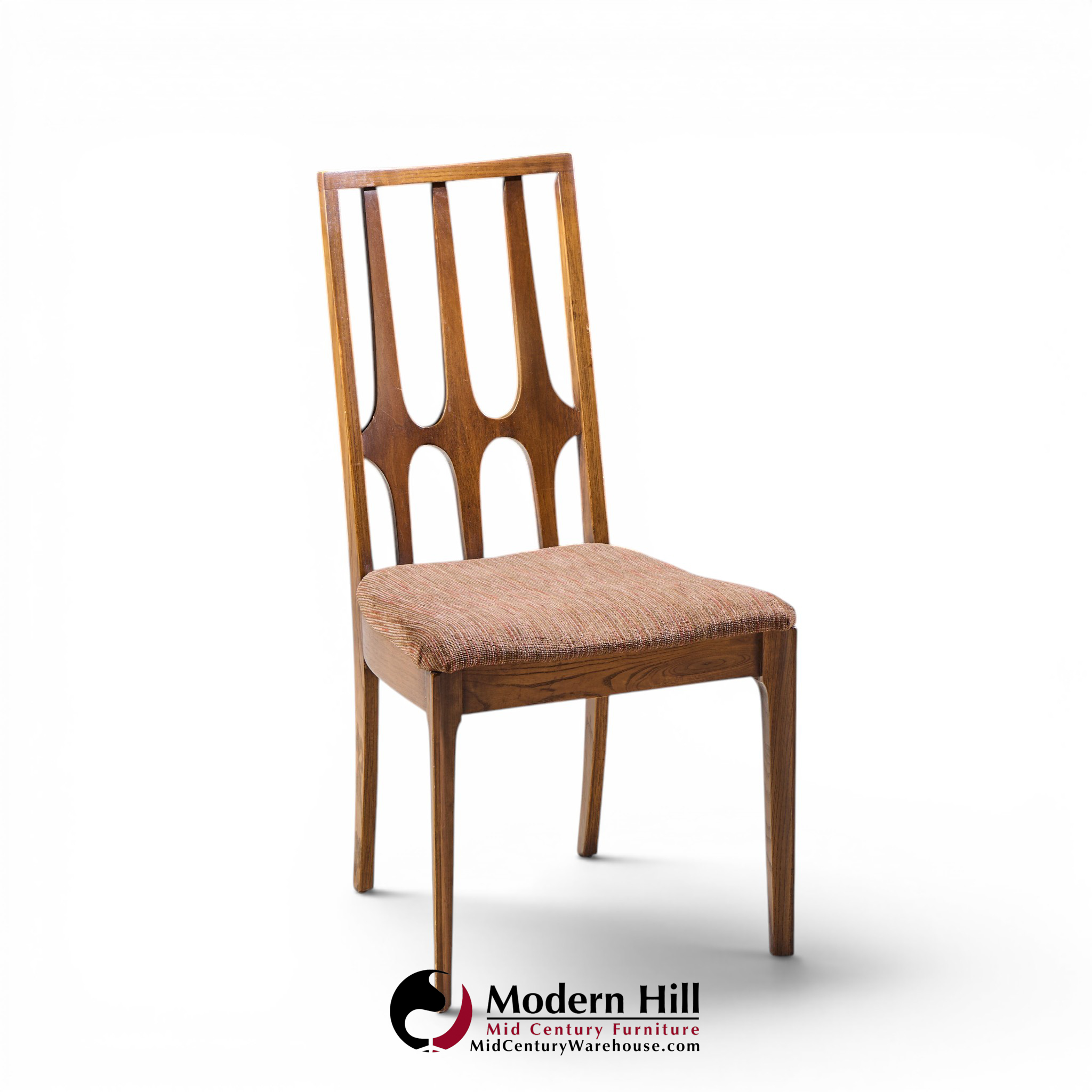broyhill brasilia mid century walnut side dining chair