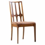 broyhill brasilia mid century walnut side dining chair