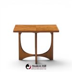 broyhill brasilia mid century walnut side tables - pair