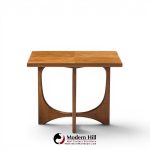 broyhill brasilia mid century walnut side tables - pair
