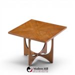broyhill brasilia mid century walnut side tables - pair