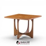 broyhill brasilia mid century walnut side tables - pair