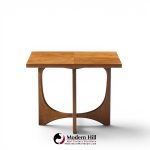 broyhill brasilia mid century walnut side tables - pair