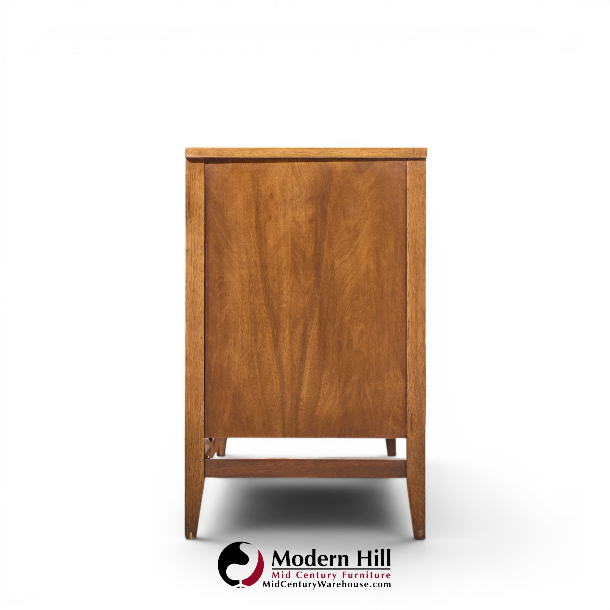 broyhill brasilia mid century walnut and brass 66 inch credenza