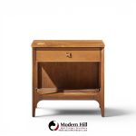broyhill brasilia mid century walnut and brass nightstand