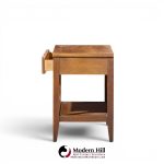 broyhill brasilia mid century walnut and brass nightstand