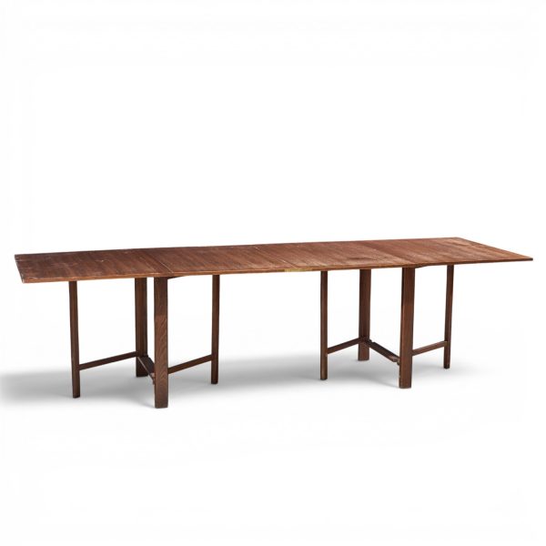 bruno mathsson style maria mid century danish teak expanding dining table