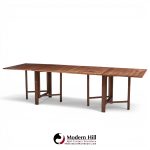 bruno mathsson style maria mid century danish teak expanding dining table