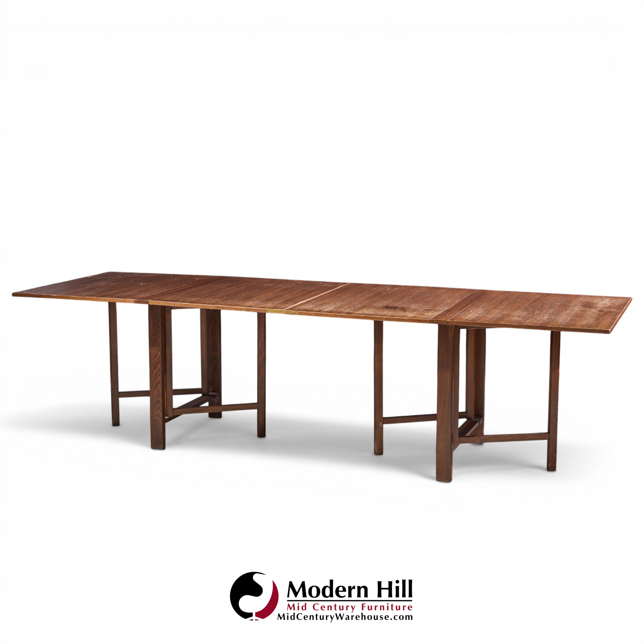 bruno mathsson style maria mid century danish teak expanding dining table