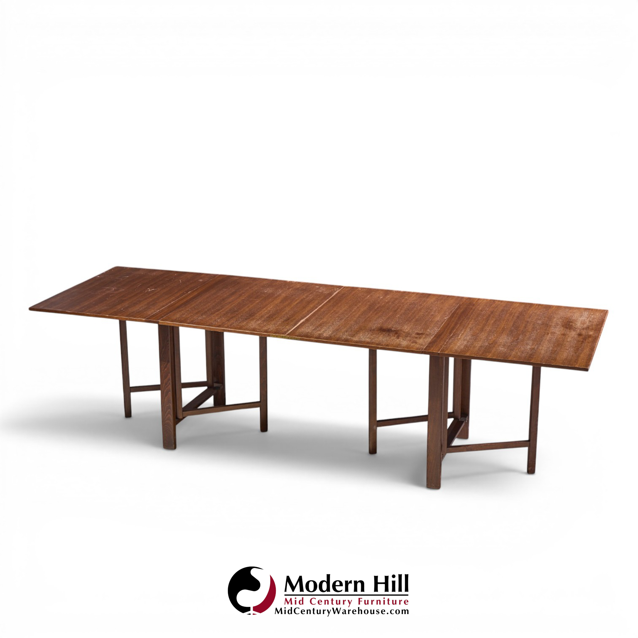 bruno mathsson style maria mid century danish teak expanding dining table