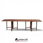 bruno mathsson style maria mid century danish teak expanding dining table