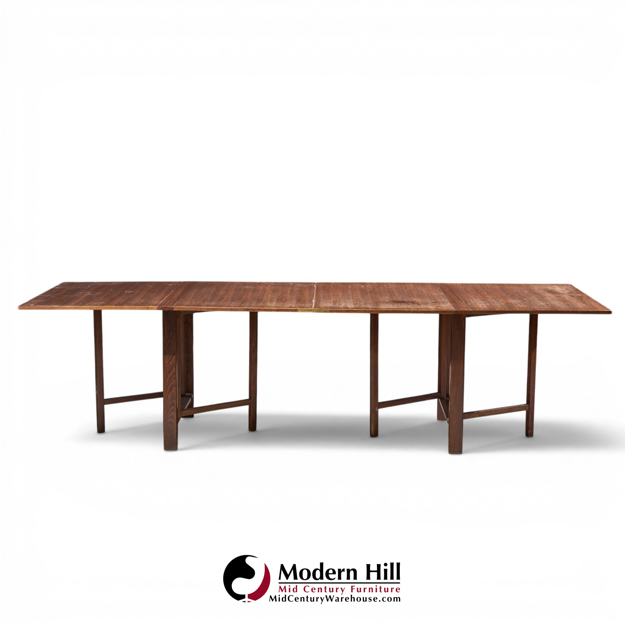 bruno mathsson style maria mid century danish teak expanding dining table