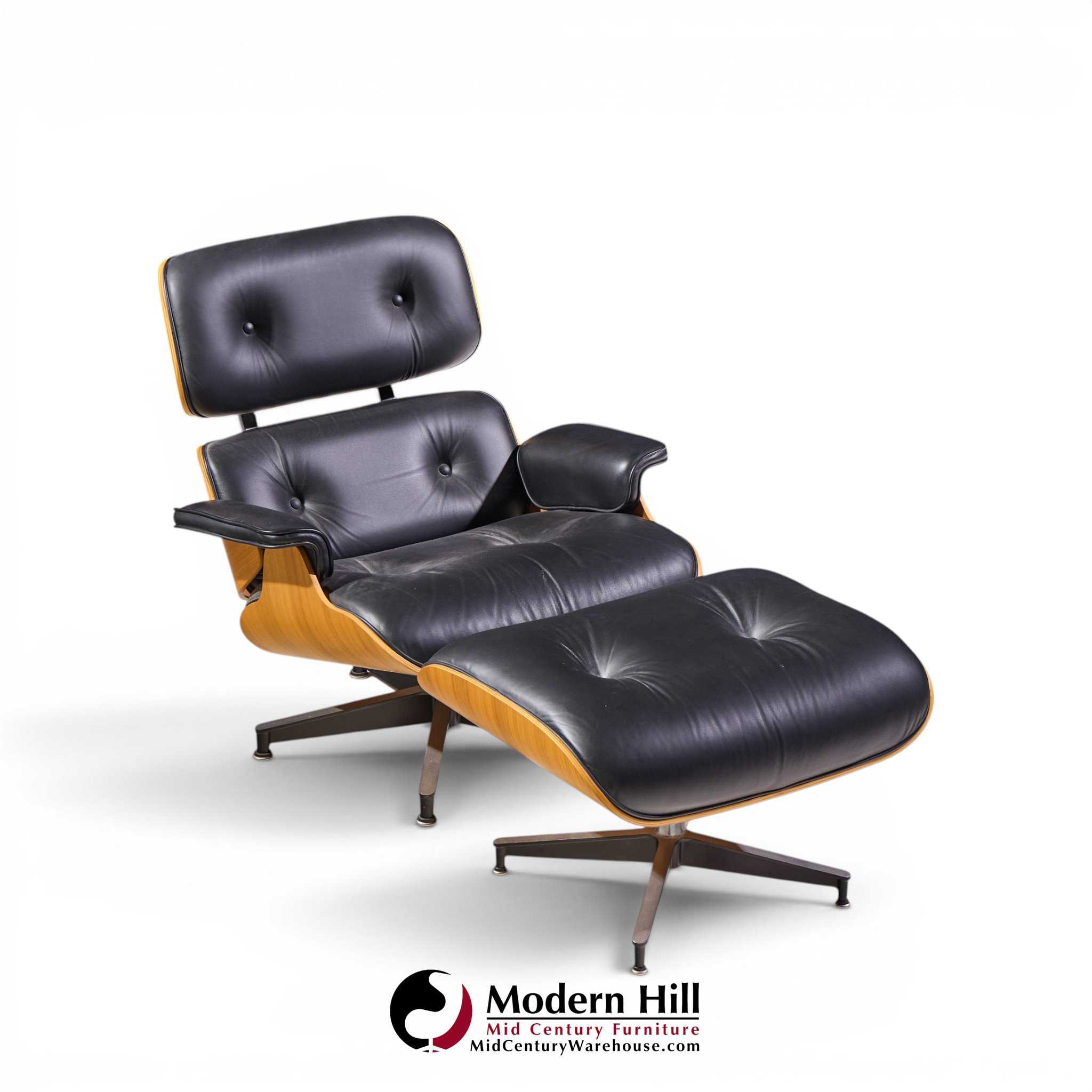 charles & ray eames for herman miller eames mid century walnut lounge chair and ottoman