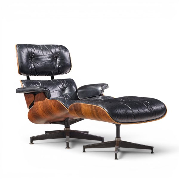 charles and ray eames for herman miller mid century rosewood eames lounge chair and ottoman