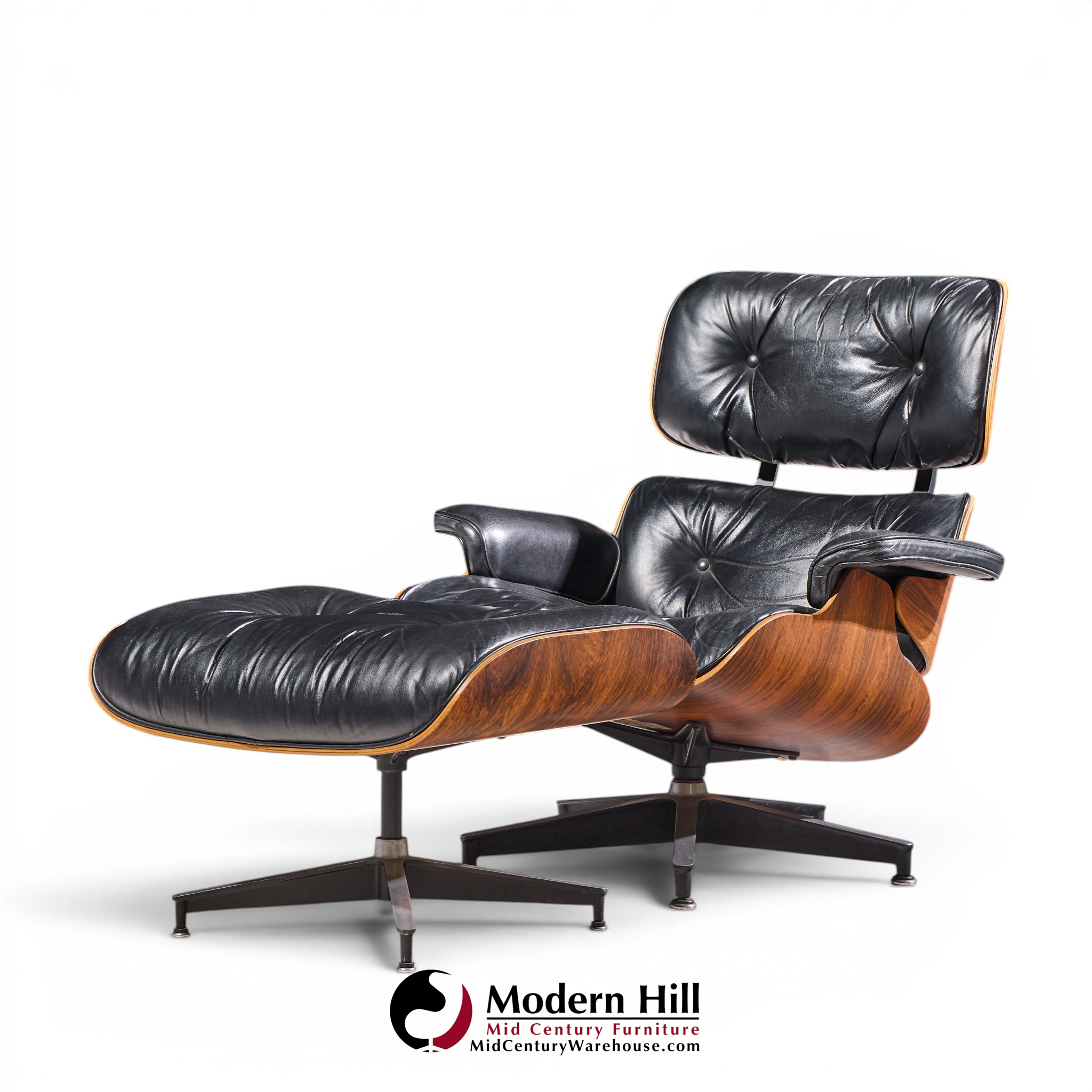 charles and ray eames for herman miller mid century rosewood eames lounge chair and ottoman