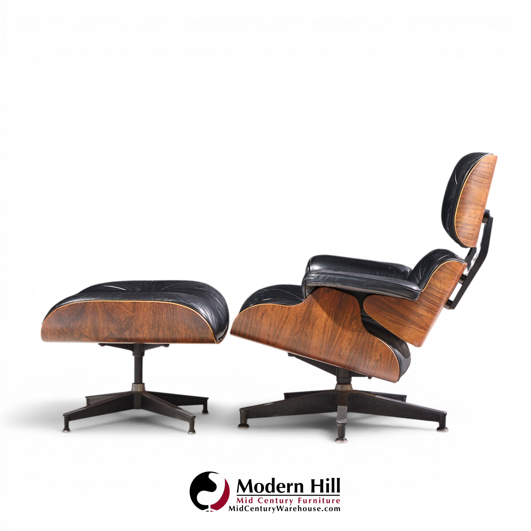 charles and ray eames for herman miller mid century rosewood eames lounge chair and ottoman