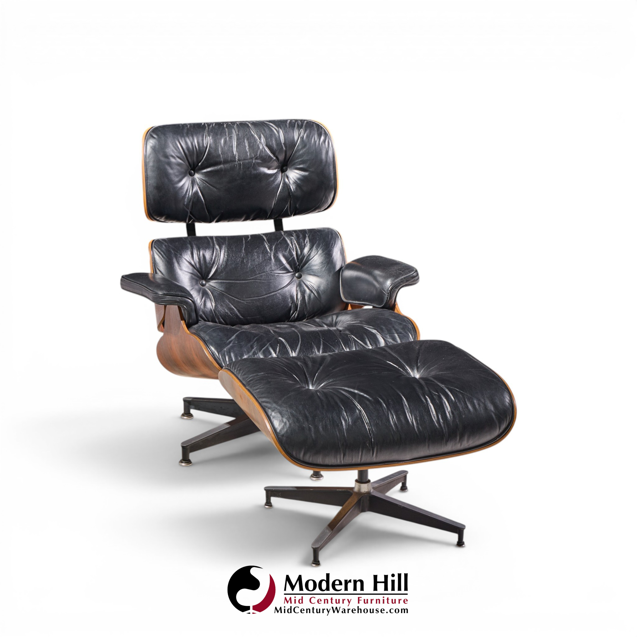 charles and ray eames for herman miller mid century rosewood eames lounge chair and ottoman