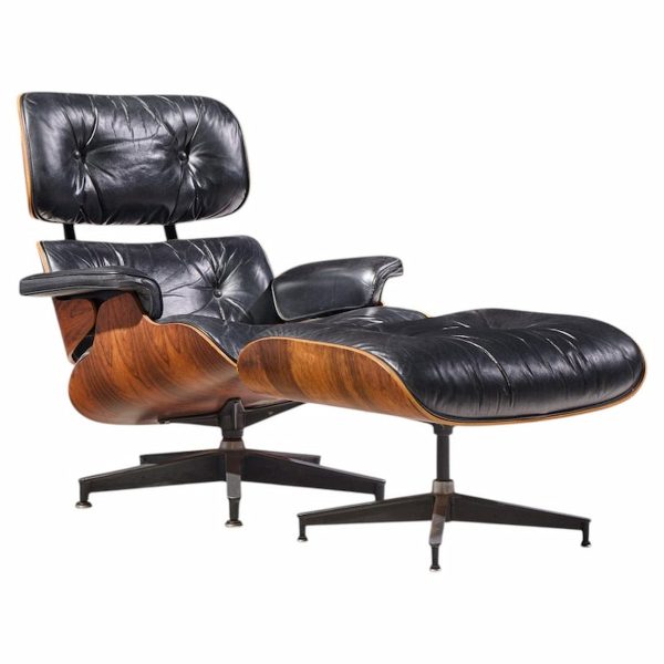 charles and ray eames for herman miller mid century rosewood eames lounge chair and ottoman