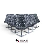 chromcraft star trek mid century chairs - set of 10