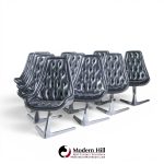 chromcraft star trek mid century chairs - set of 10