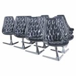 chromcraft star trek mid century chairs - set of 10