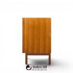 dillingham mid century walnut and cane sideboard credenza and hutch