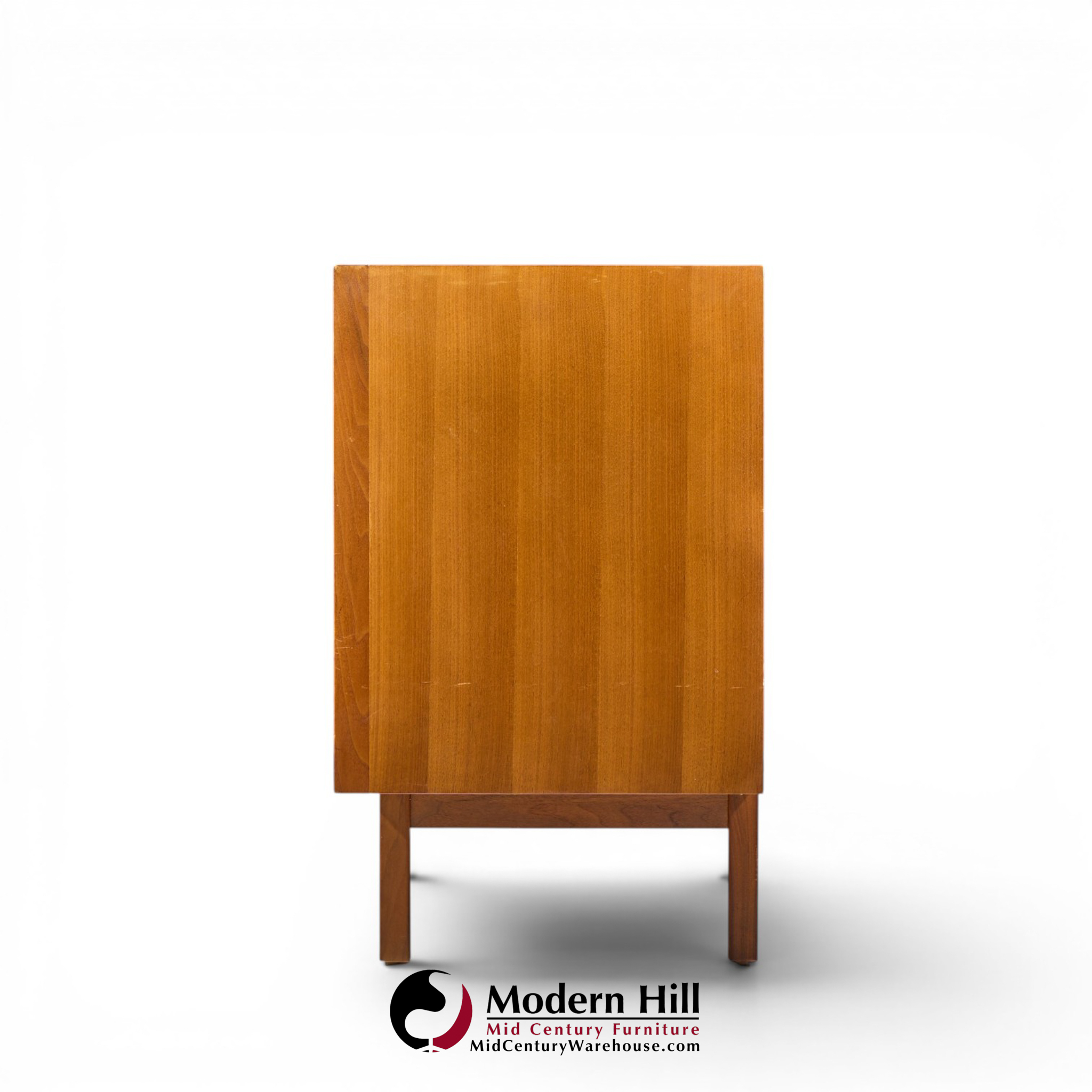 dillingham mid century walnut and cane sideboard credenza and hutch