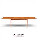 dux mid century swedish teak flip top expanding dining table