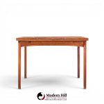 dux mid century swedish teak flip top expanding dining table