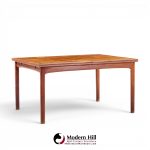 dux mid century swedish teak flip top expanding dining table