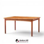 dux mid century swedish teak flip top expanding dining table
