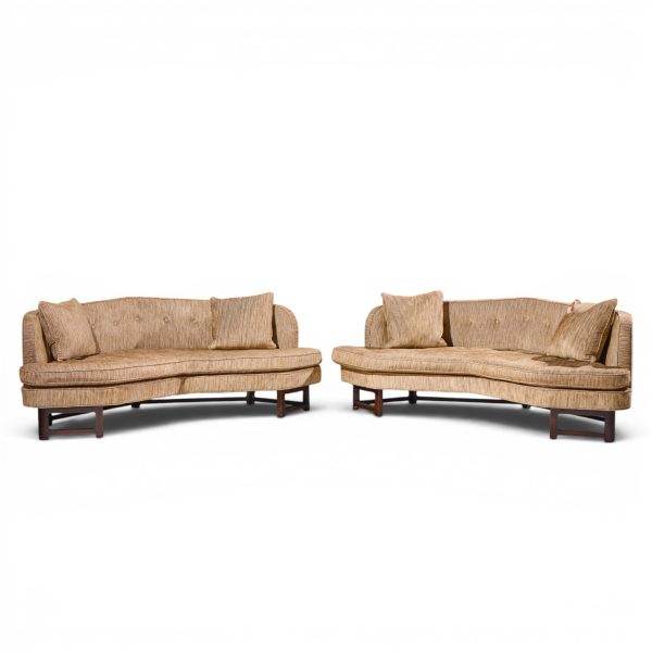 edward wormley for dunbar mid century janus sofas - pair