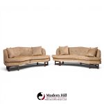 edward wormley for dunbar mid century janus sofas - pair