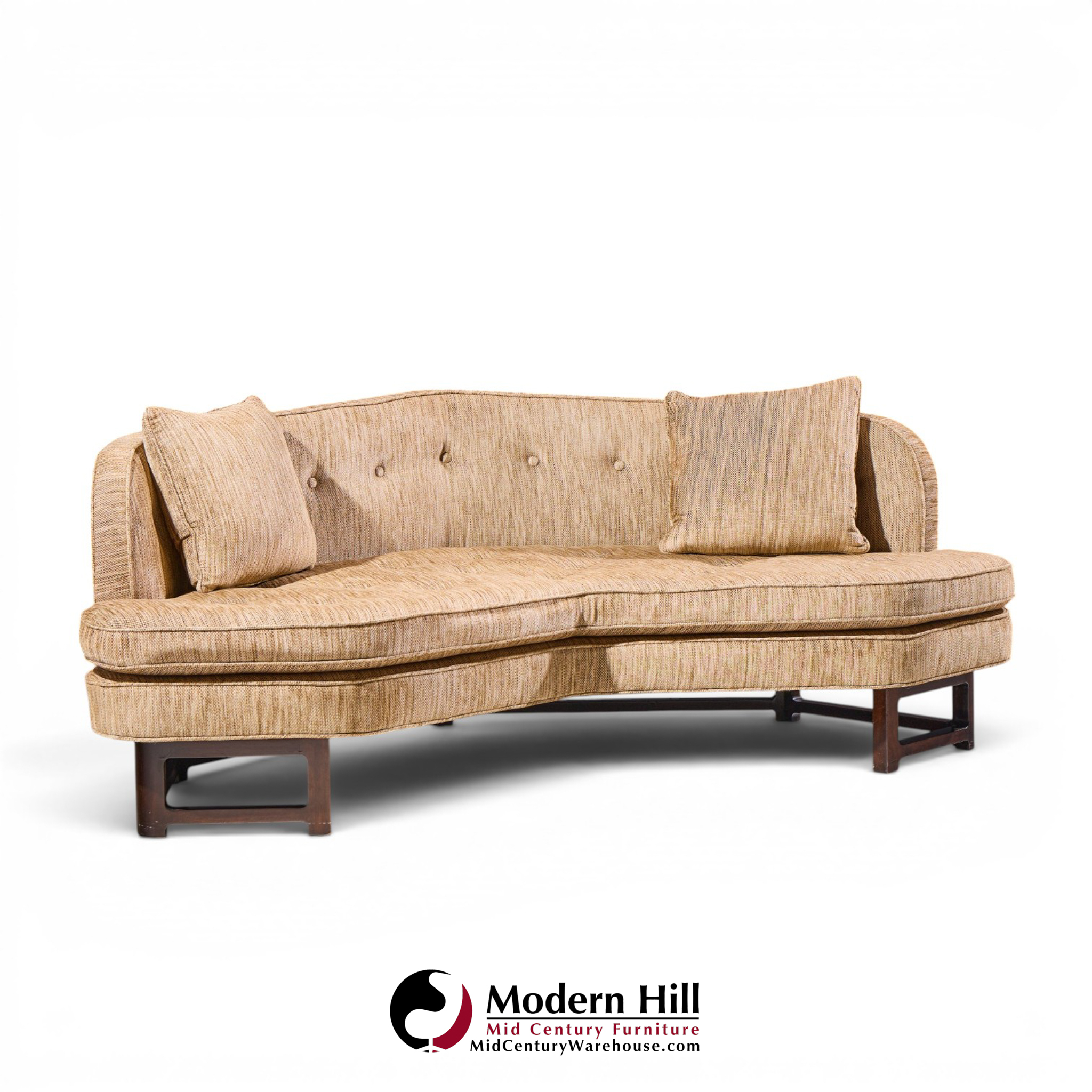 edward wormley for dunbar mid century janus sofas - pair