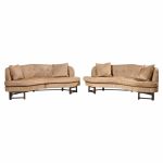 edward wormley for dunbar mid century janus sofas - pair