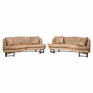 edward wormley for dunbar mid century janus sofas - pair