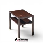 edward wormley for dunbar mid century mahogany and brass side end tables - pair