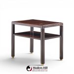 edward wormley for dunbar mid century mahogany and brass side end tables - pair