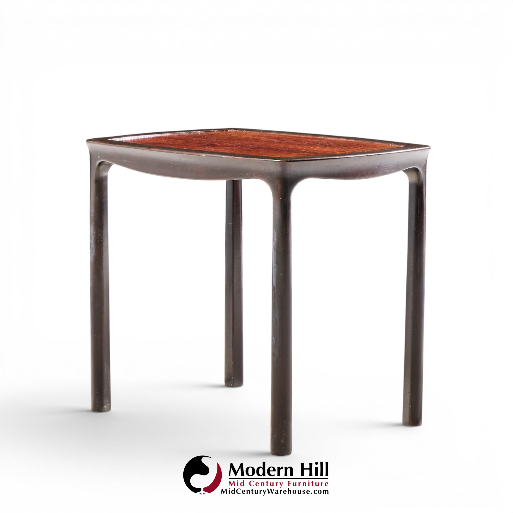 edward wormley for dunbar mid century rosewood side end tables - pair