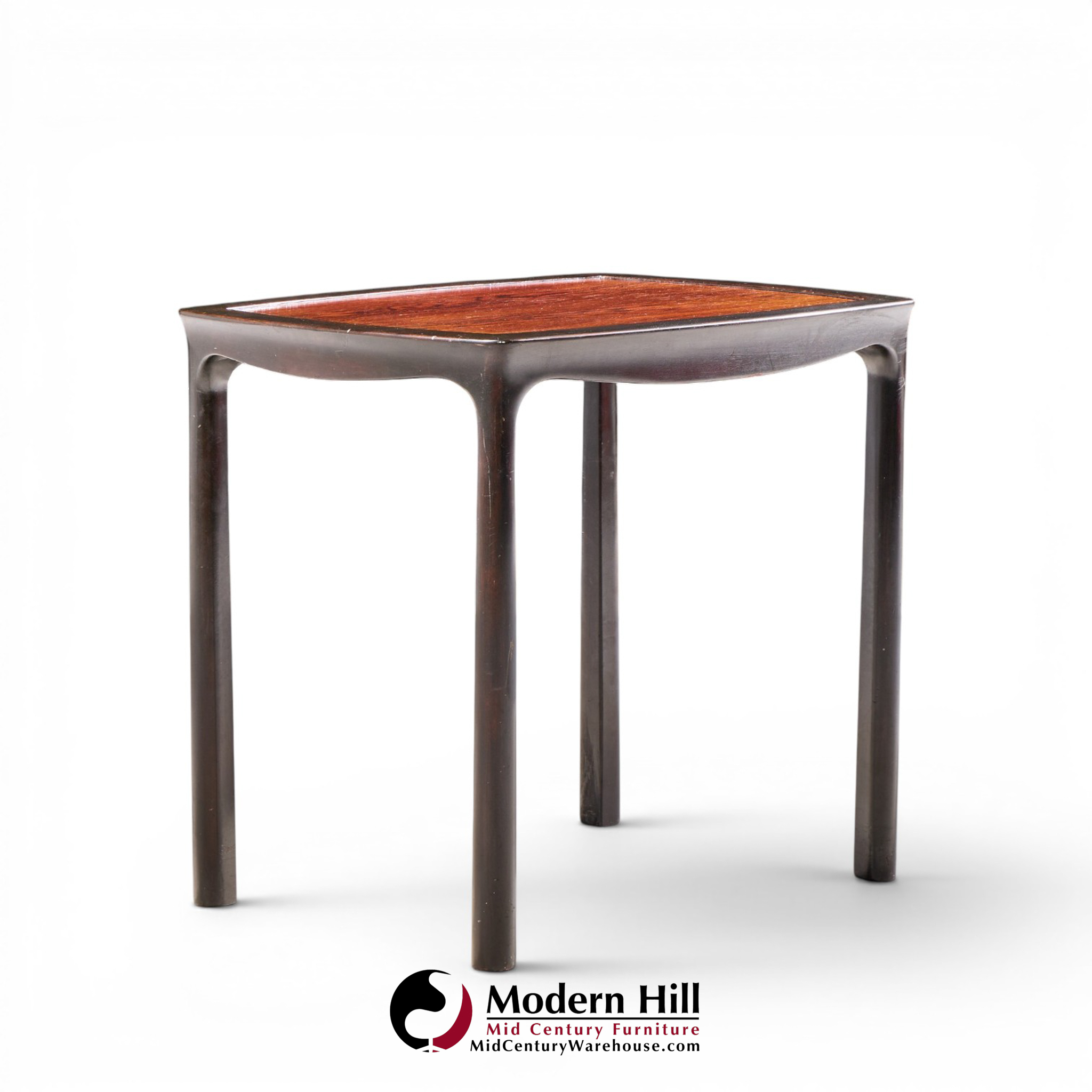 edward wormley for dunbar mid century rosewood side end tables - pair