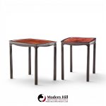 edward wormley for dunbar mid century rosewood side end tables - pair