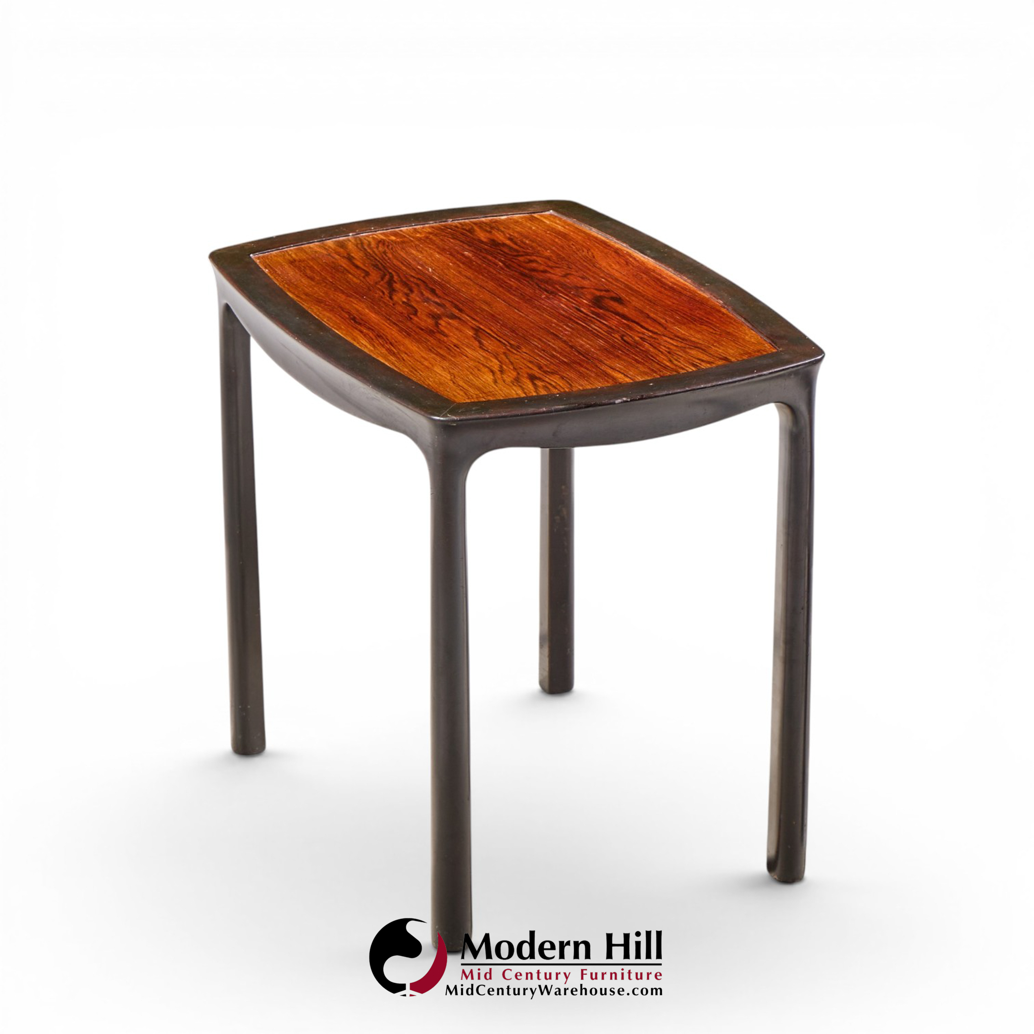 edward wormley for dunbar mid century rosewood side end tables - pair