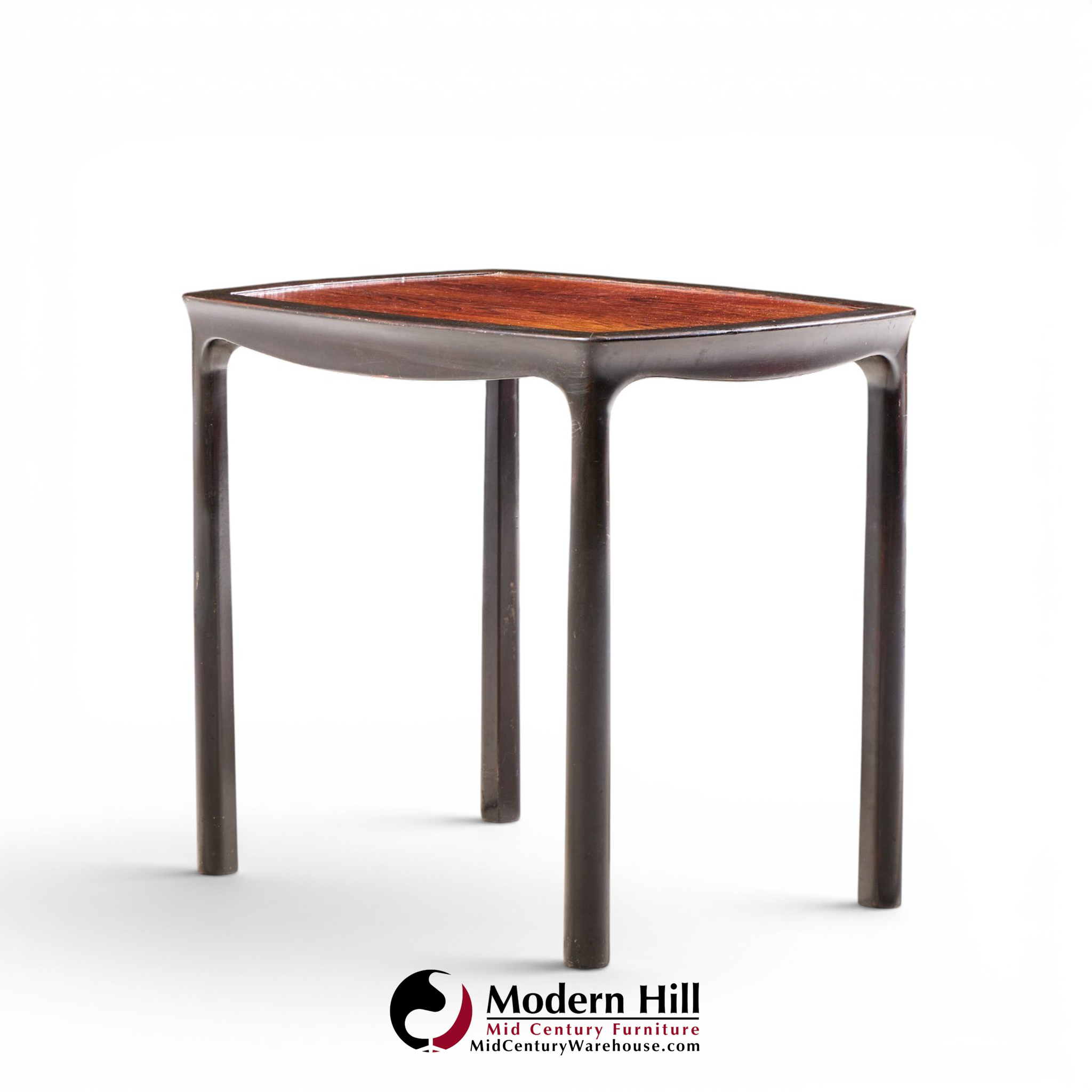 edward wormley for dunbar mid century rosewood side end tables - pair