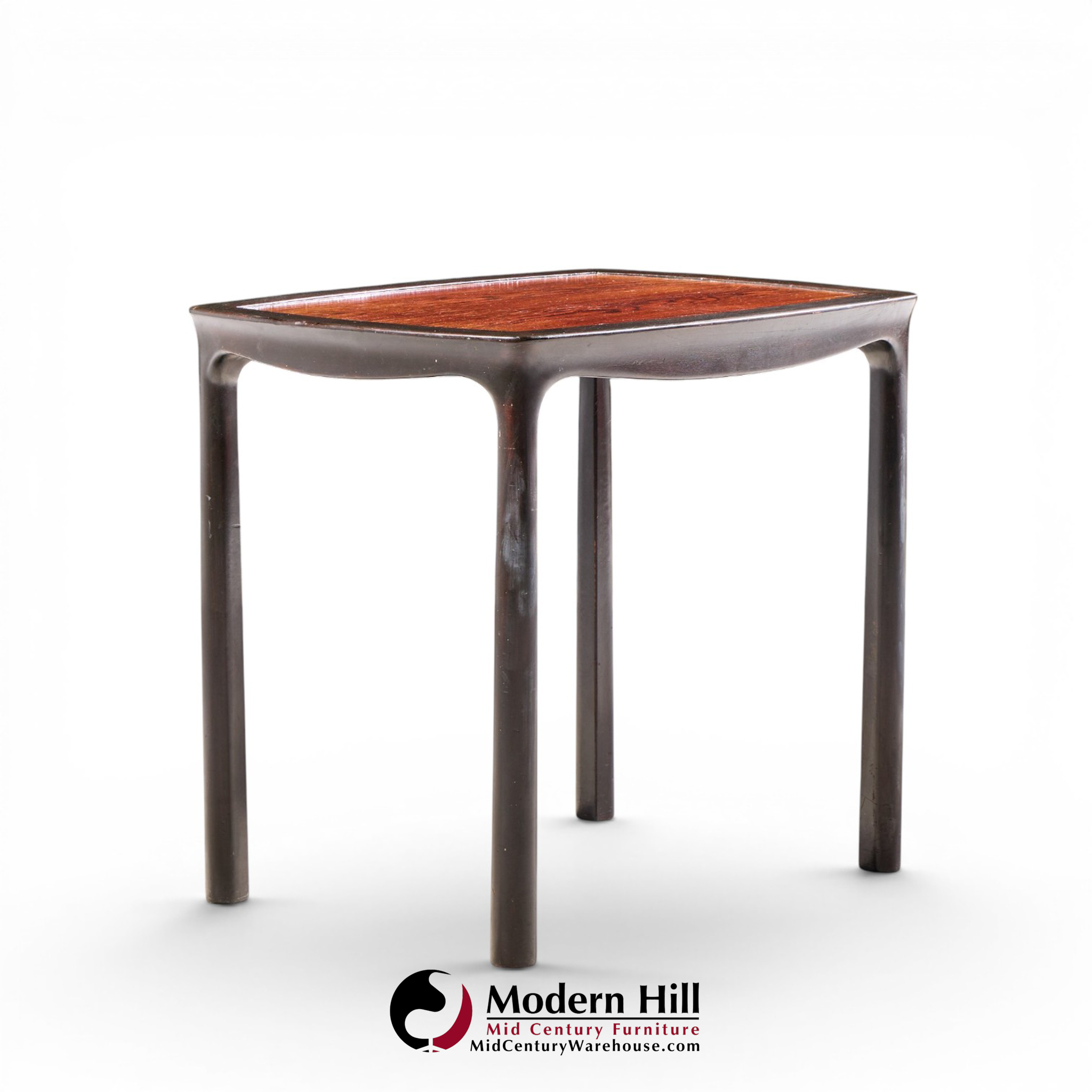 edward wormley for dunbar mid century rosewood side end tables - pair