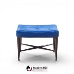 edward wormley for dunbar model 5002 mid century thebes mahogany stools - pair