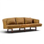 edward wormley for dunbar model 5244 mid century mahogany sofa