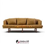 edward wormley for dunbar model 5244 mid century mahogany sofa