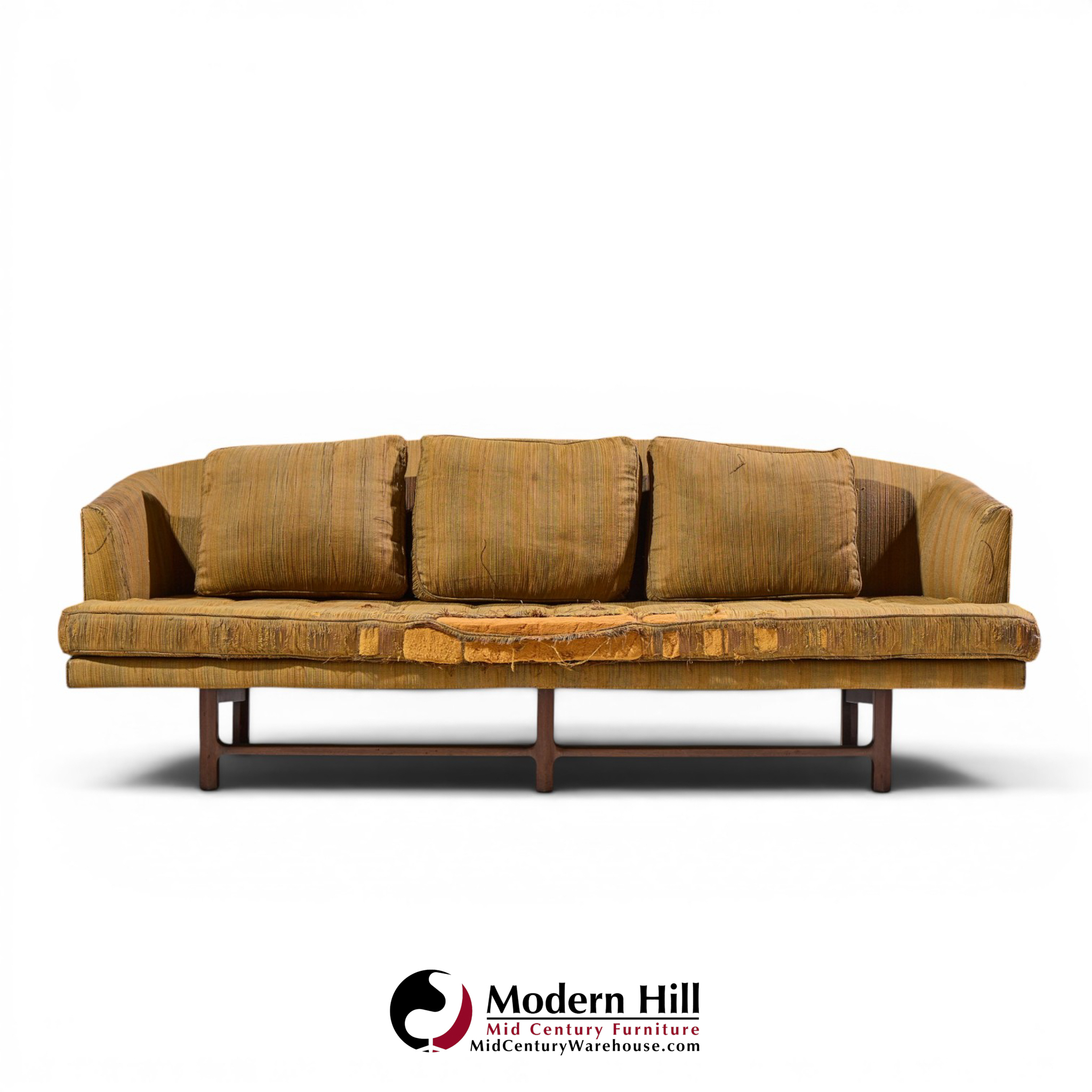 edward wormley for dunbar model 5244 mid century mahogany sofa