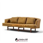 edward wormley for dunbar model 5244 mid century mahogany sofa